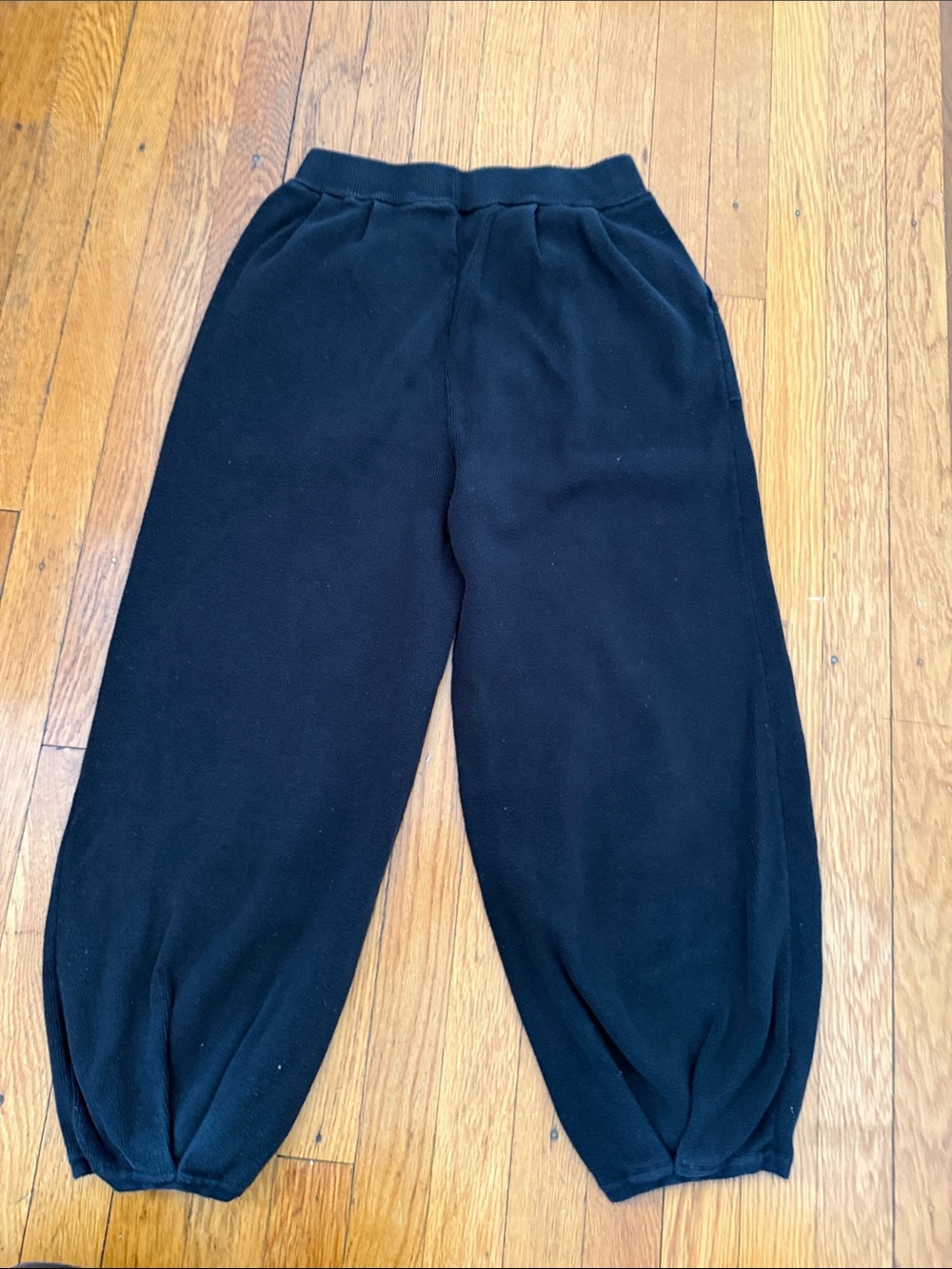 Knit Black Cozy Sweatpants - Medium